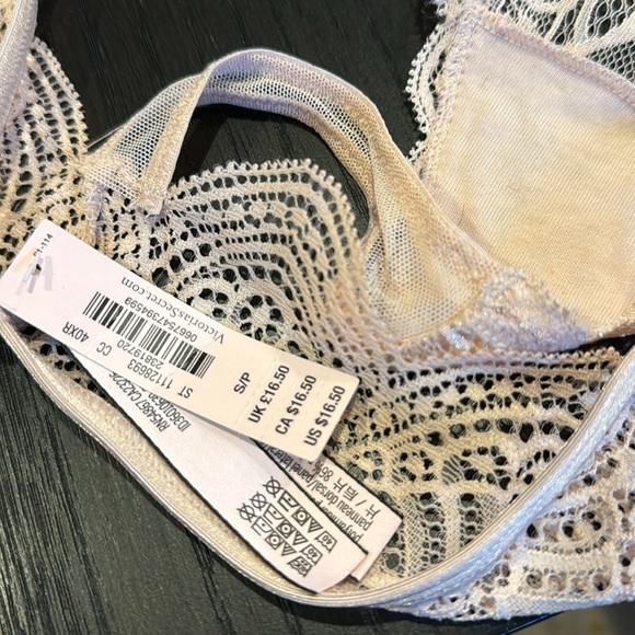 Victoria’s Secret deep blush Dream Angels lace sparkle front thong. NWT. Small. - Picture 4 of 5
